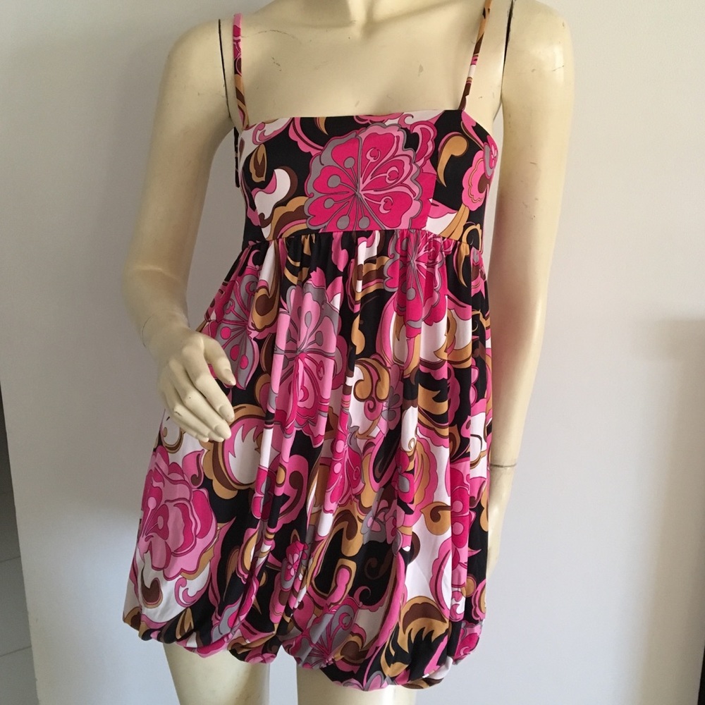 Multi Colored Bubble Hem Dress - image 1